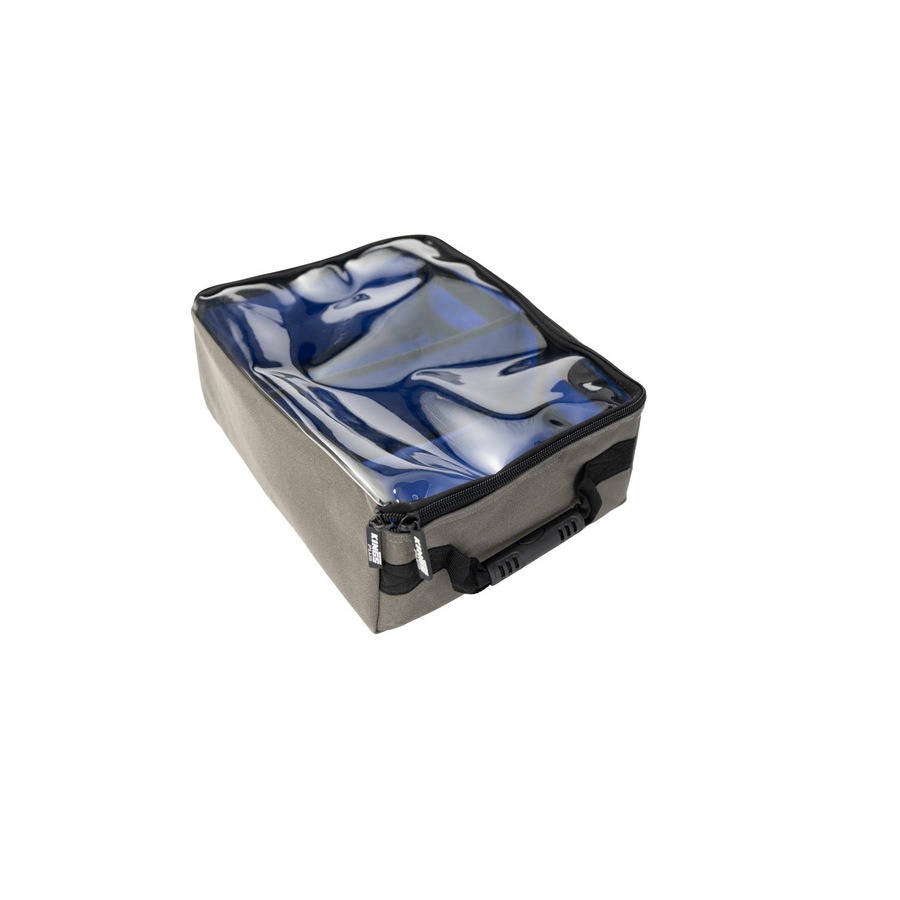 Kings Plus Clear Top Canvas Bag - Large - Clear PVC Lid with SBS Zippers - 370GSM Grey Canvas