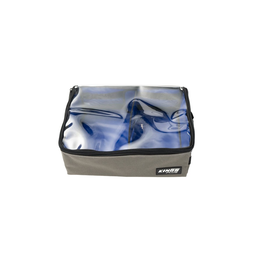 Kings Plus Clear Top Canvas Bag - Large - Clear PVC Lid with SBS Zippers - 370GSM Grey Canvas