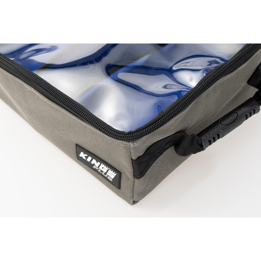 Kings Plus Clear Top Canvas Bag - Large - Clear PVC Lid with SBS Zippers - 370GSM Grey Canvas