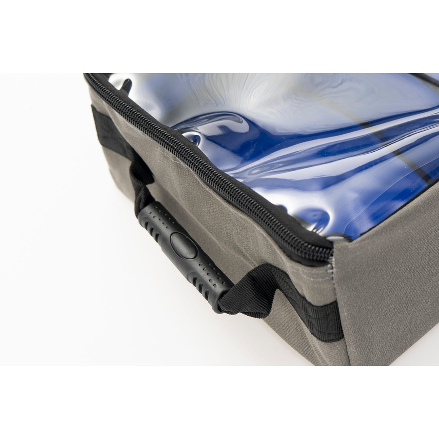 Kings Plus Clear Top Canvas Bag - Large - Clear PVC Lid with SBS Zippers - 370GSM Grey Canvas