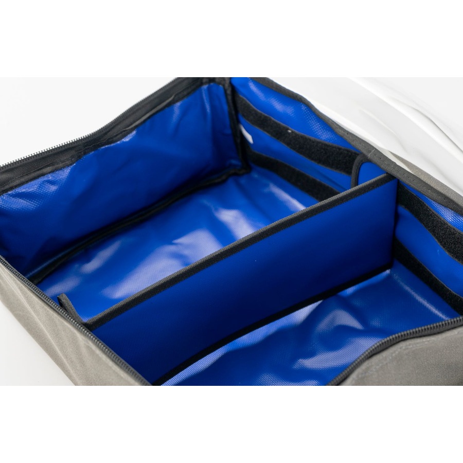 Kings Plus Clear Top Canvas Bag - Large - Clear PVC Lid with SBS Zippers - 370GSM Grey Canvas