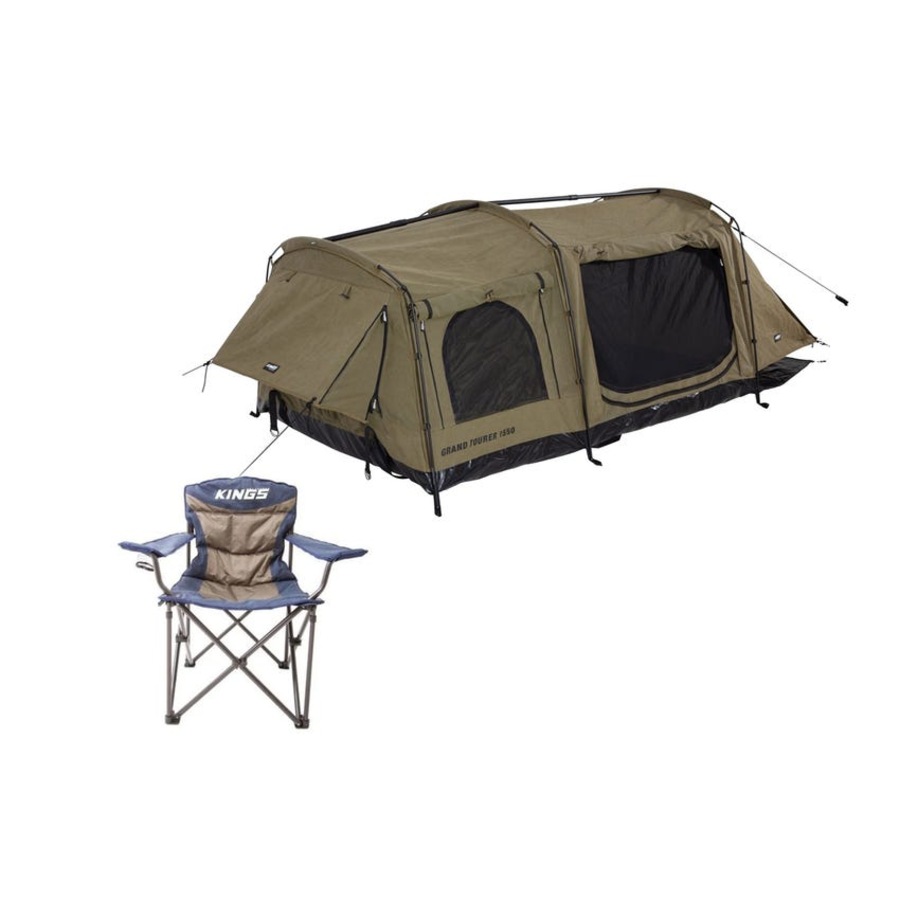 Kings Plus Grand Tourer Double Swag 2 Yr Wrnty + Throne Camping Chair