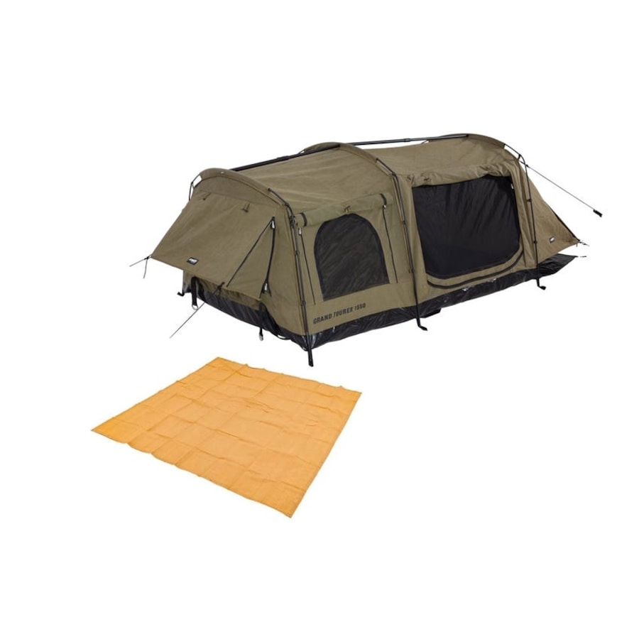Kings Plus Grand Tourer Double Swag 2Yr Wrnty 440GSM Canvas+Mesh Flooring 3x 3m
