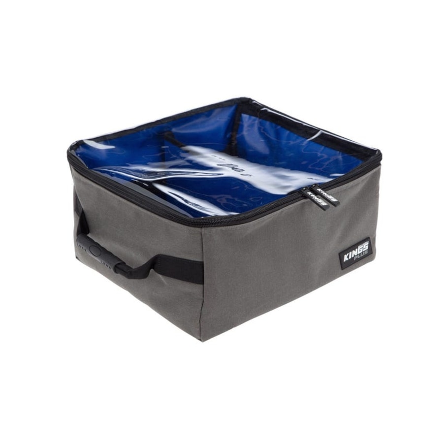 Kings Plus Tall Clear Top Bag - Clear PVC Lid - 370GSM Grey Canvas 28L