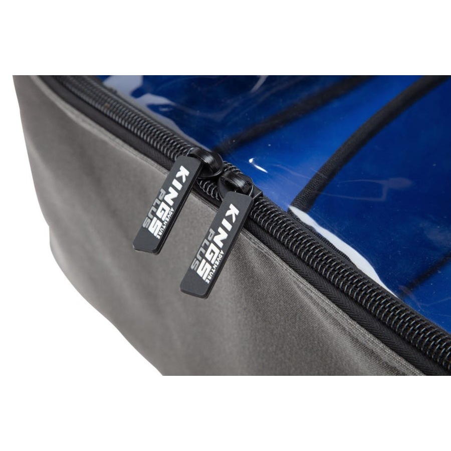 Kings Plus Tall Clear Top Bag - Clear PVC Lid - 370GSM Grey Canvas 28L