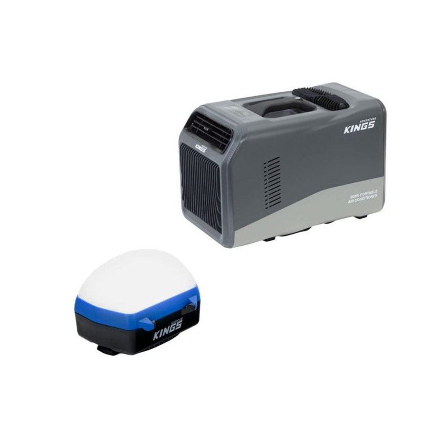 Kings Portable Air Conditioner -600W Draw - 240V AC Source +Rechargeable Lantern