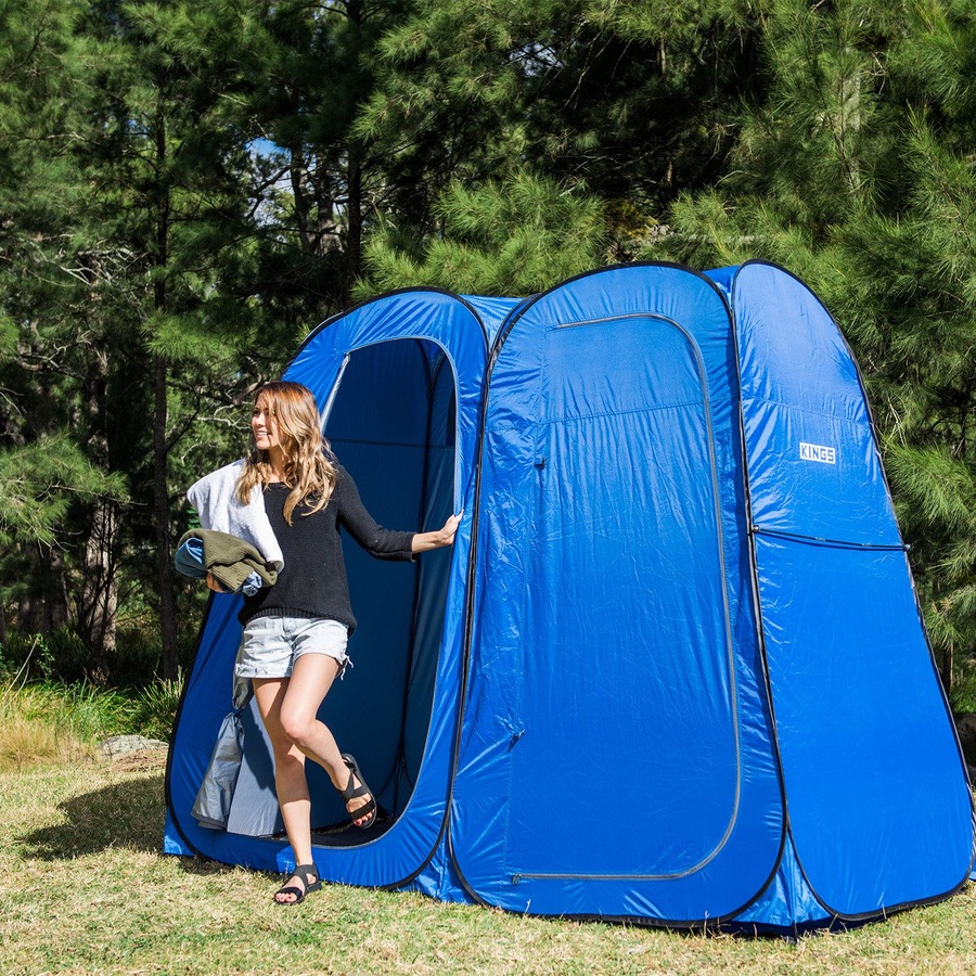 Kings Portable Camping Toilet + Double Ensuite Shower Tent + 20L Solar Shower