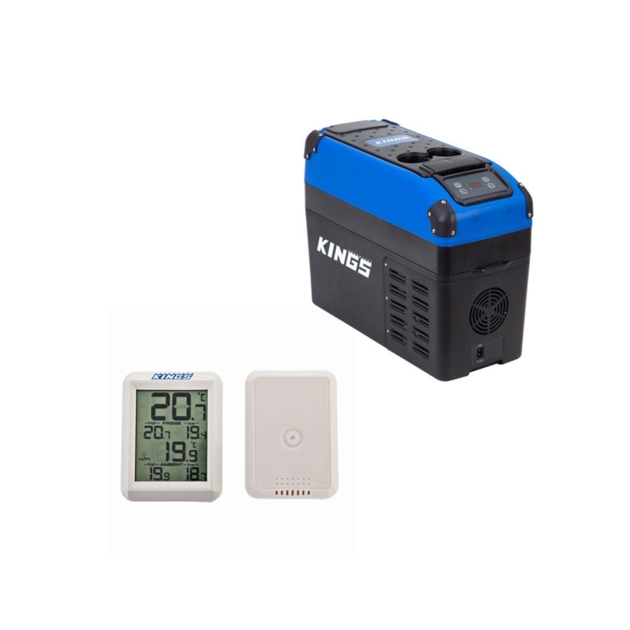 Kings Portable Console Fridge 14L 12v 24v + Wireless Fridge Thermometer