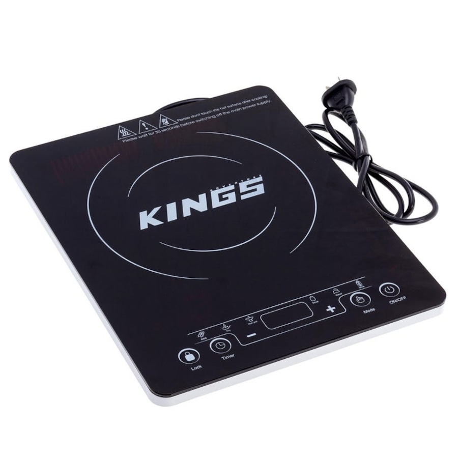 Kings Portable Induction Cooker - 2000W of Cooking Power - Slim Design - Adjustable Power Setting