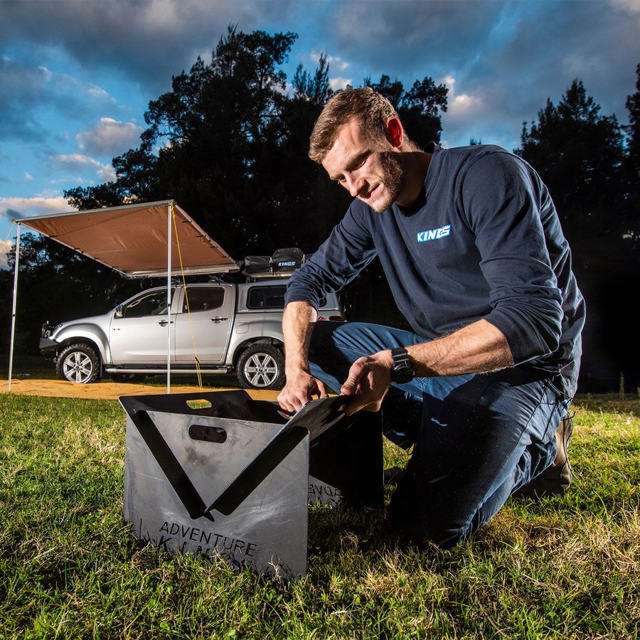 Adventure Kings Outdoor Fire pit Patio Heater Garden Portable Camping Steel 4WD