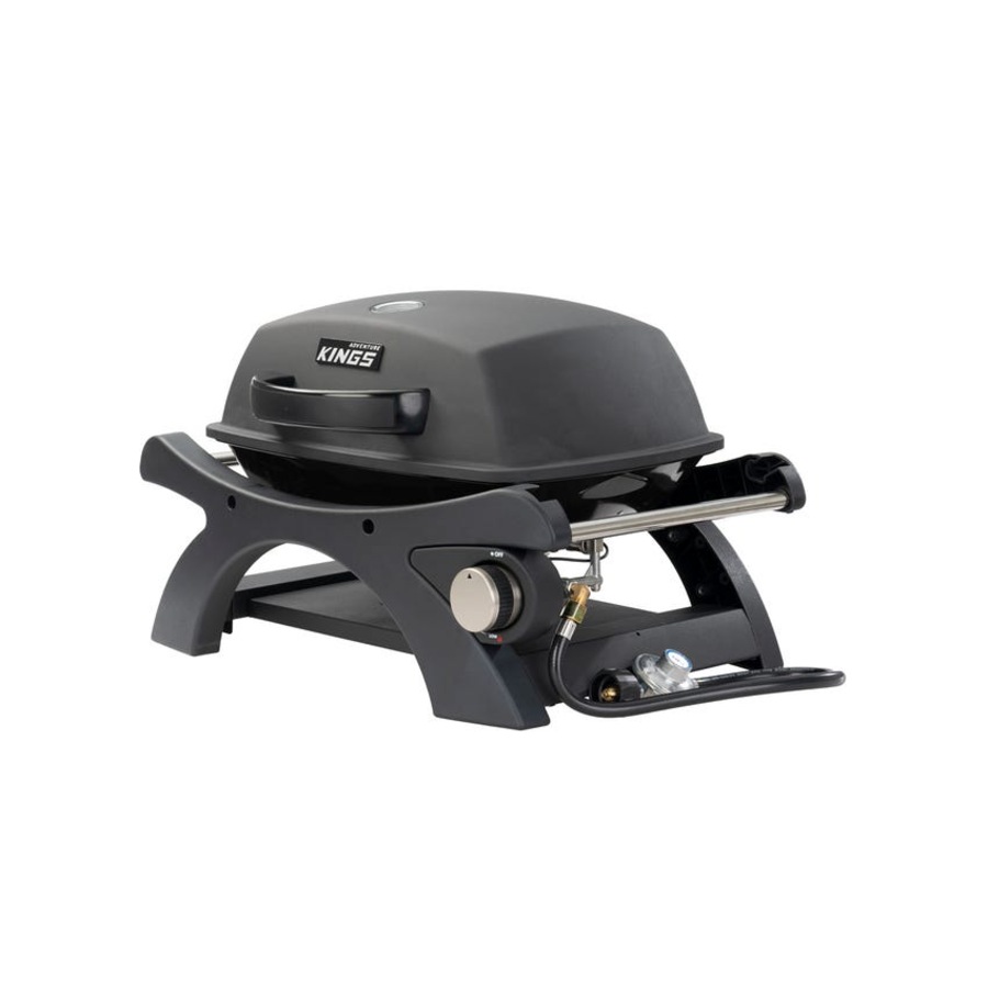 Kings Single Burner BBQ 500 BTU Gas + Campfire BBQ Canvas Bag + Barbecue Tools