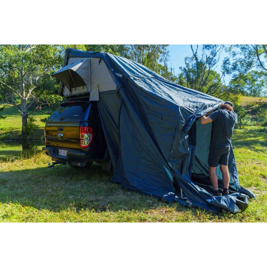 Kings Tourer X Roof Top Tent Aluminium Shell+ Tourer X Rooftop Tent Annex