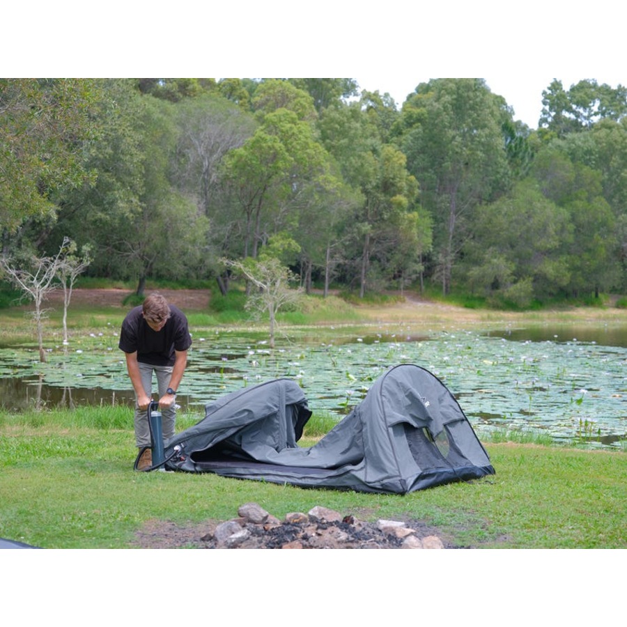 Big Daddy Air Double Inflatable Swag +2in1 Lithium Rechargeable Light/Fan