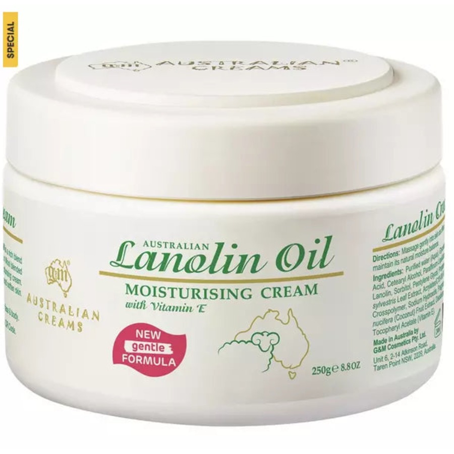 G&M Australian Lanolin Oil Moisturising Cream 250g