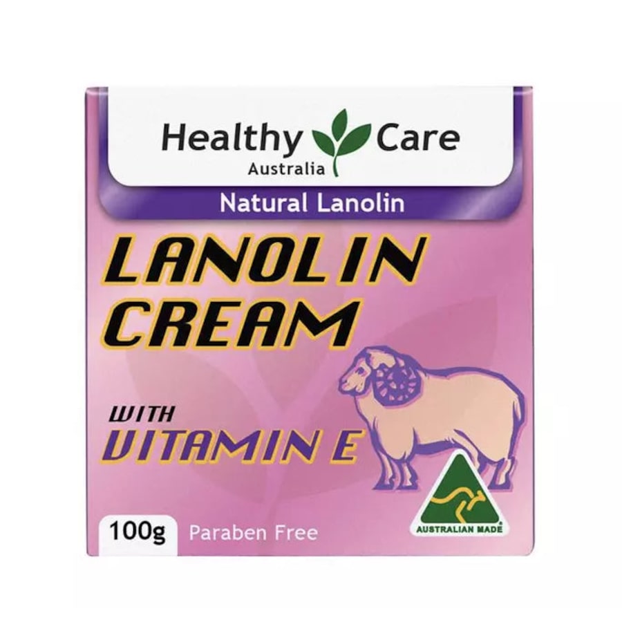 Healthy Care Natural Lanolin & Vitamin E Cream 100g