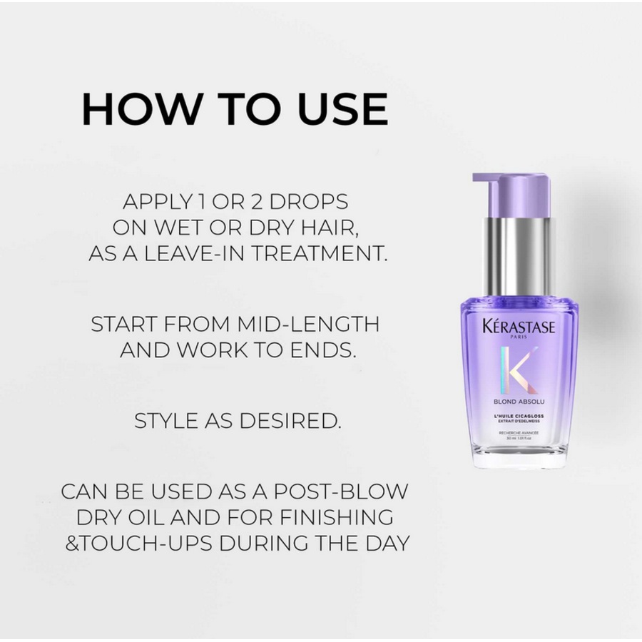Kerastase Blond Absolu L'HUILE CICAGLOSS HAIR OIL 30ml