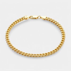 18K Gold Vermeil Cuban Link Chain Bracelet 5mm Mens Sterling Silver Miami Cuban Jewelry