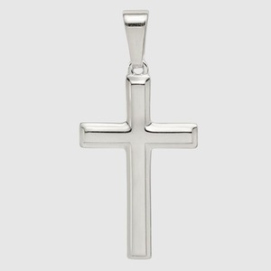 925 Sterling Silver Cross Pendant Necklace Mens Religious Christian Jewelry