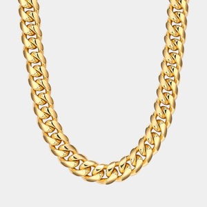 Men's 8mm Cuban Chain Necklace - 18k Gold Plated Jewelry, Hip Hop Style, Trendy Men's Accessories