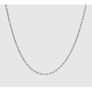 Mens 3mm Silver Rope Chain 316L Stainless Steel Necklace Twist Link Fashion Jewelry