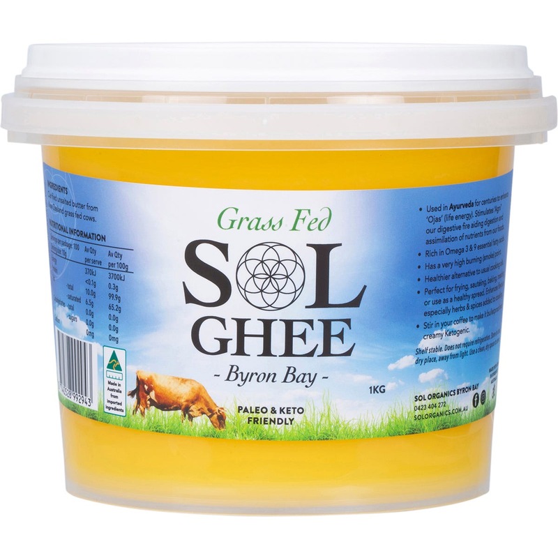 Buy Sol Organics Grass Fed Ghee(Unsalted butter from grass-fed cows ...