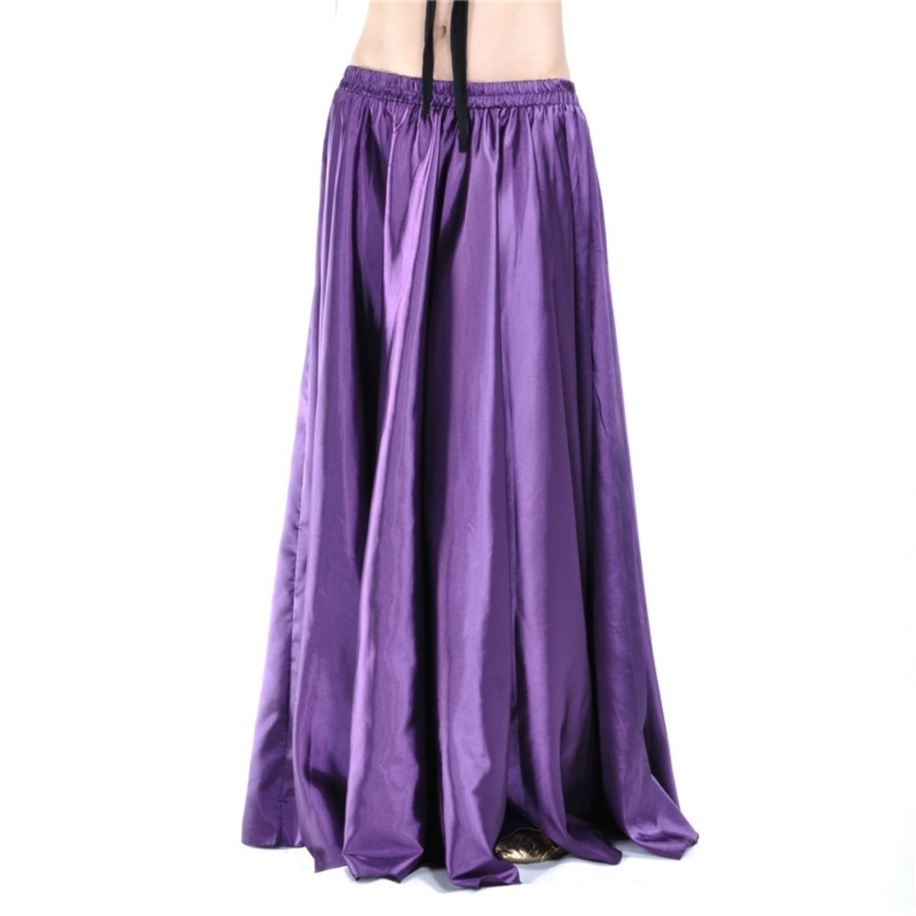 Satin Maxi Skirt Black Satin Skirt Belly Dance Costume Women Gypsy