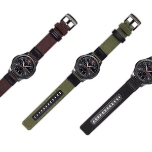Nylon and Leather Watch Straps Compatible with Garmin Forerunner 265s