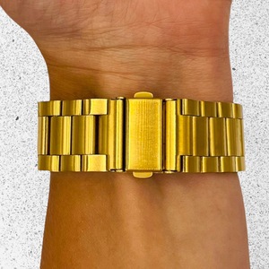 Stainless Steel Link Watch Strap Compatible with the Garmin Vivomove HR & HR Sports