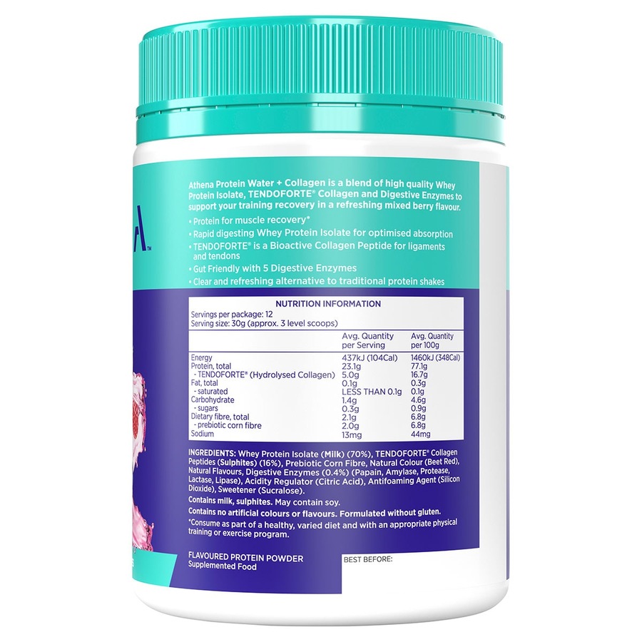 Athena Protein Water + Collagen Mixed Berry 360g