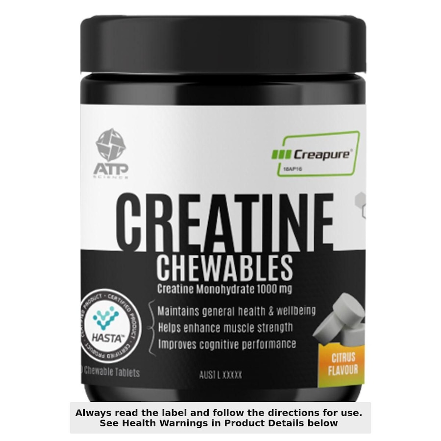 ATP Science Creapure Creatine Monohydrate Chewables 90 Tablets