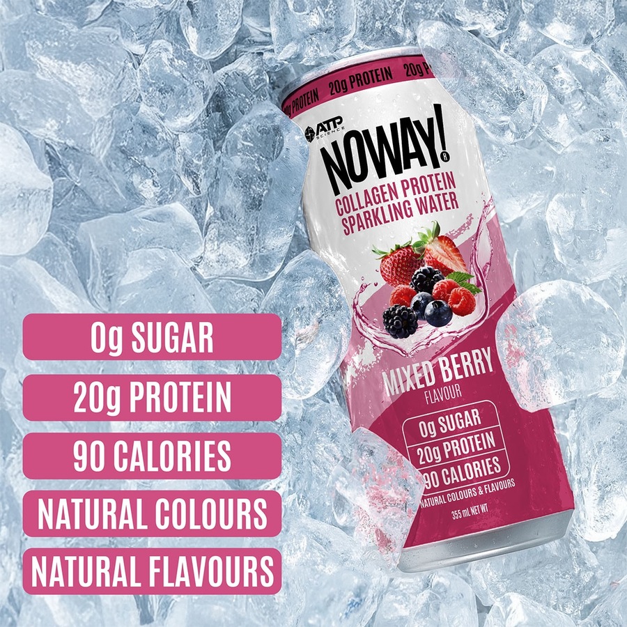 ATP Science Noway Collagen Protein Water Sparking Water Mixed Berry 355ml