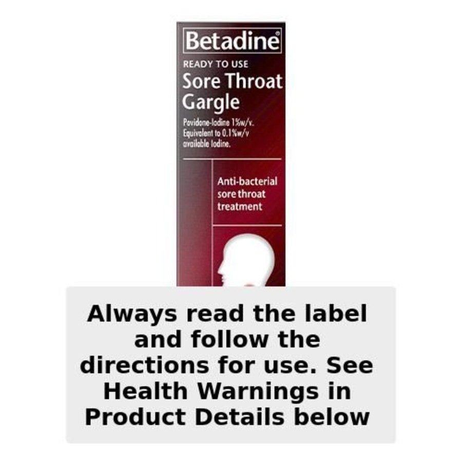 Betadine Ready to Use Sore Throat Gargle 120ml