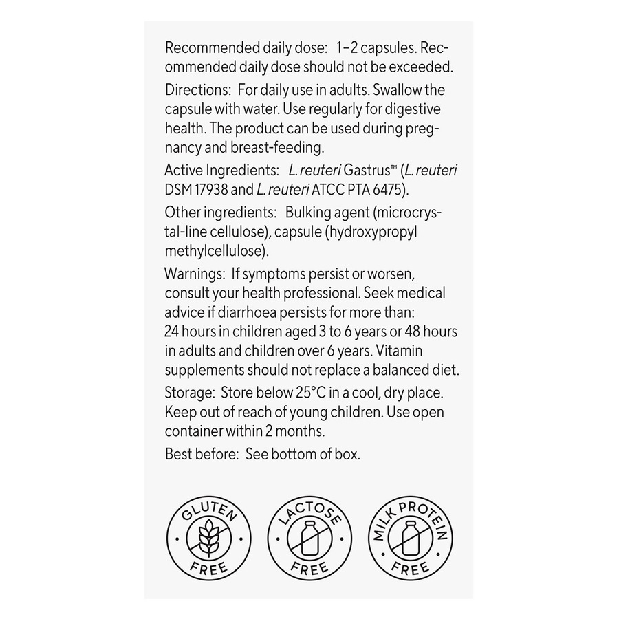 BioGaia Gastrus Pure Capsules 60 Capsules