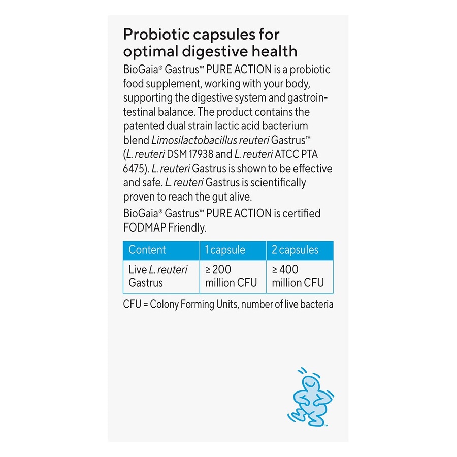 BioGaia Gastrus Pure Capsules 60 Capsules