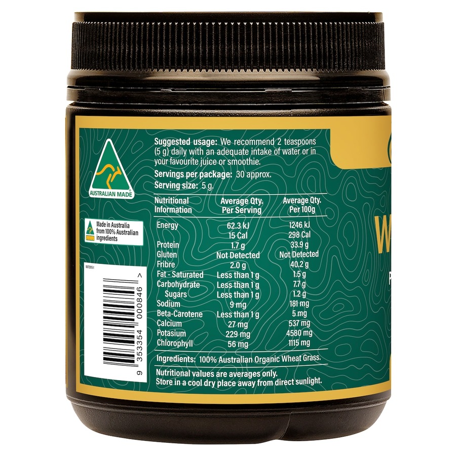 BioGenesis Australian Organic Wheat Grass Powder 150g