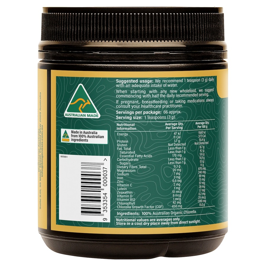 Biogenesis Chlorella Powder Natural 200g