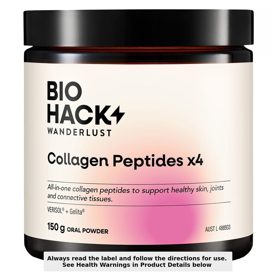 BioHack Wanderlust Collagen Peptides x4 Powder 150g