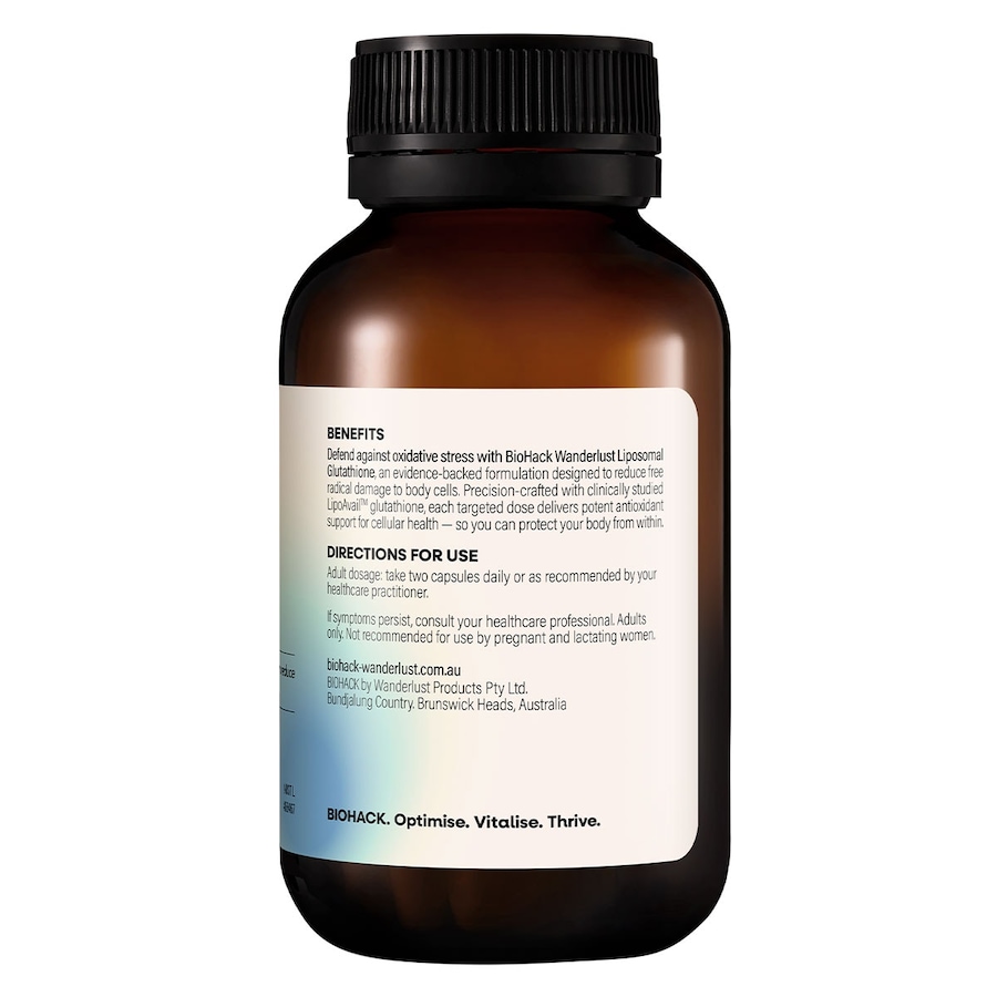 BioHack Wanderlust Liposomal Glutathione 60 Capsules