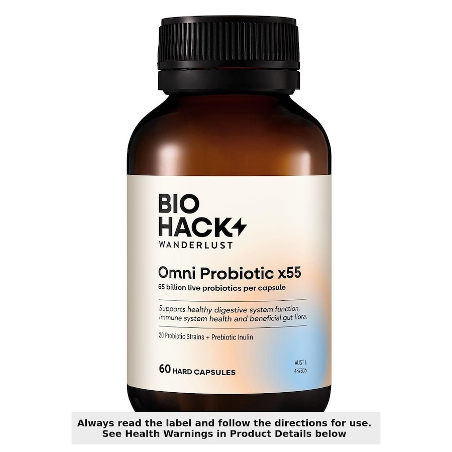 BioHack Wanderlust Omni Probiotic x55 60 Capsules