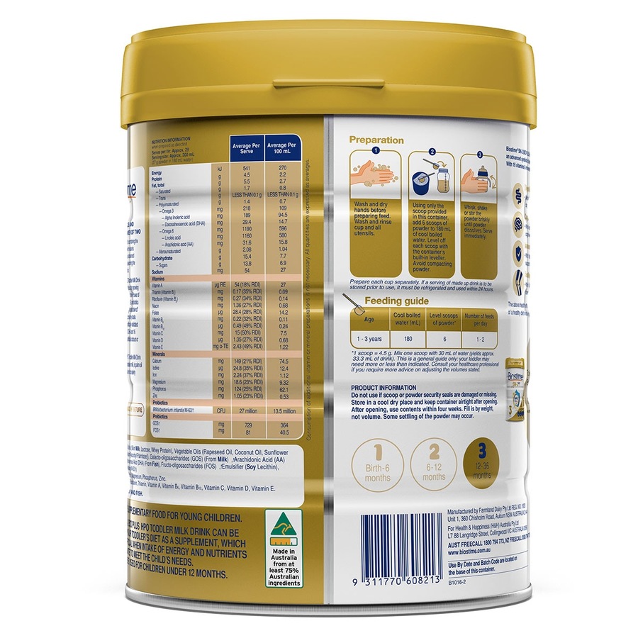 Biostime SN-2 Bio Plus HPO Toddler Milk Drink 1+years - 800g