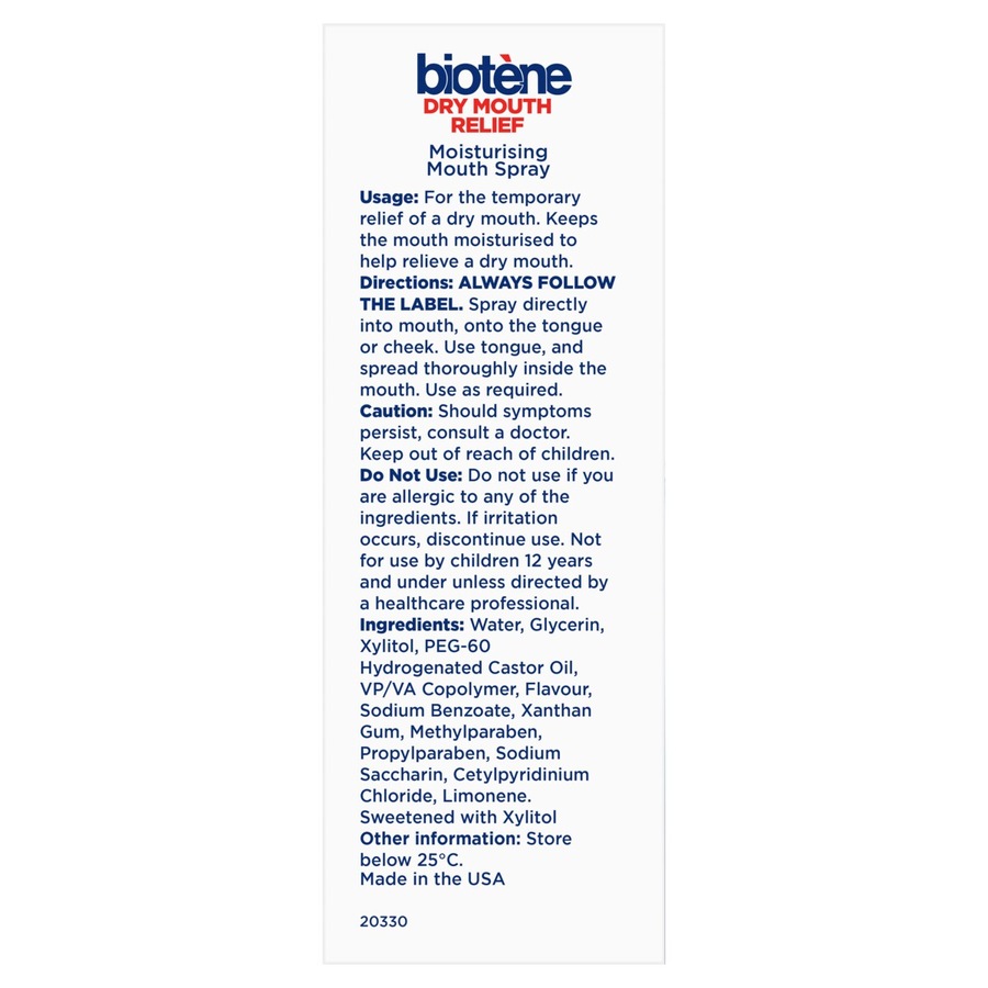 Biotene Dry Mouth Relief Moisturising Mouth Spray 50ml