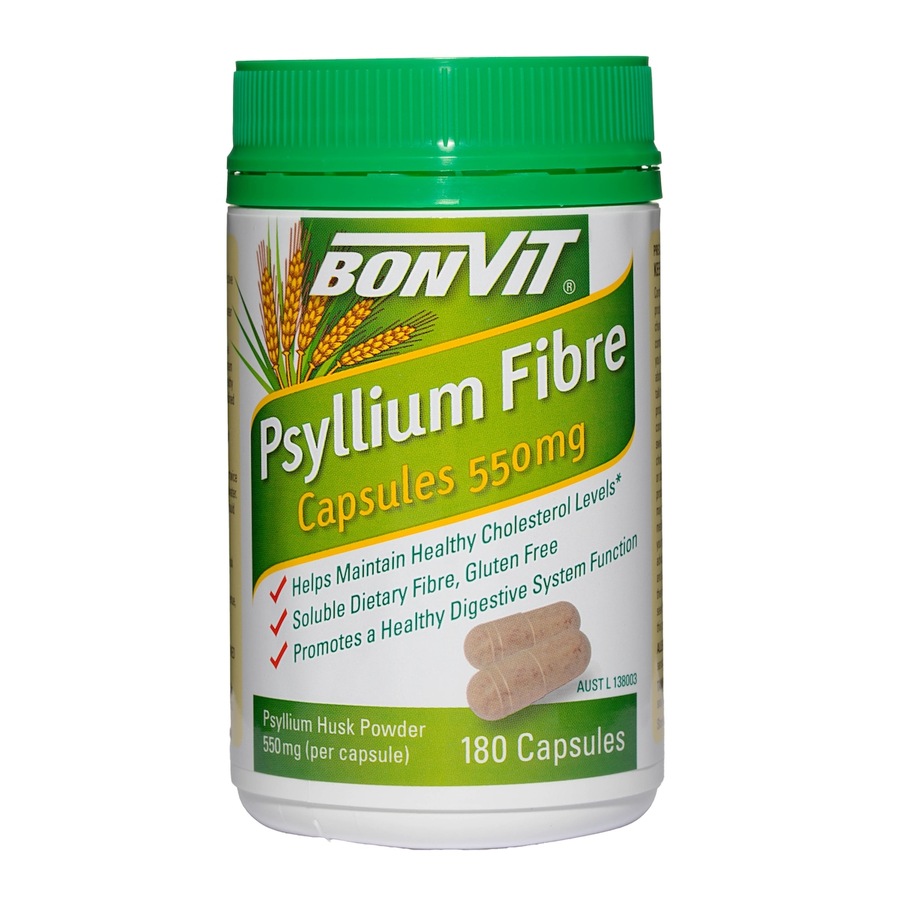 Buy Bonvit Psyllium Fibre 550mg 180 Capsules - Everyday Rewards Shop