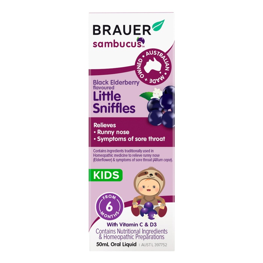 Brauer Sambucus Black Elderberry Kids Little Sniffles 50ml