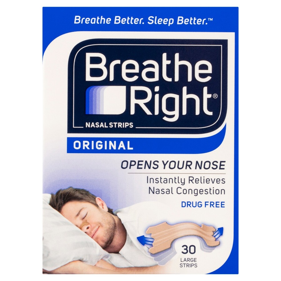 Breathe Right Nasal Strips Original Tan L 30 Pack