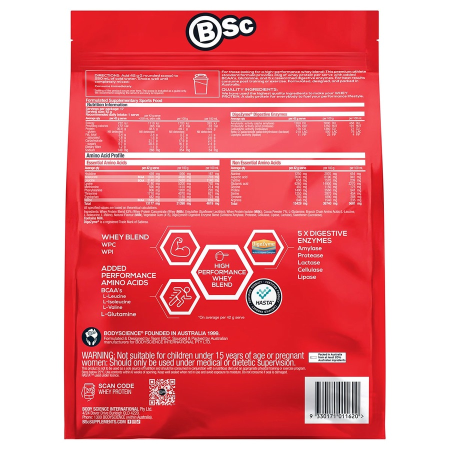 BSc Whey Protein Powder Chocolate 720g