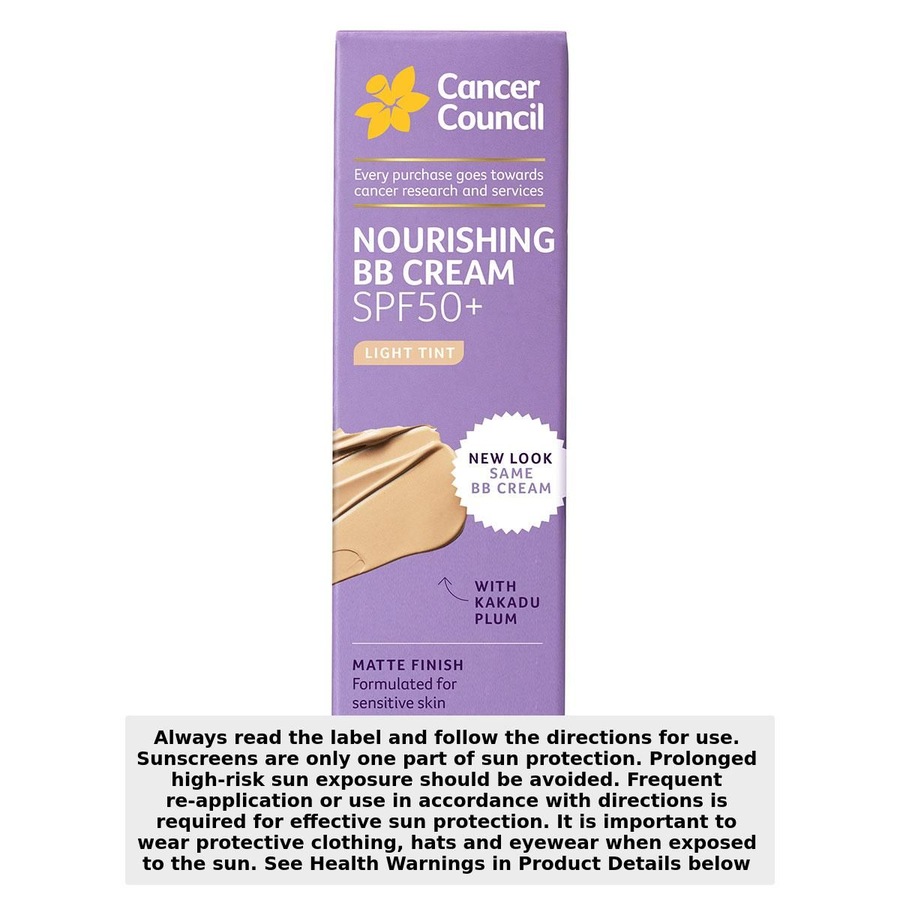 Cancer Council Face Day Wear BB Cream Light Tint SPF50+ 50ml