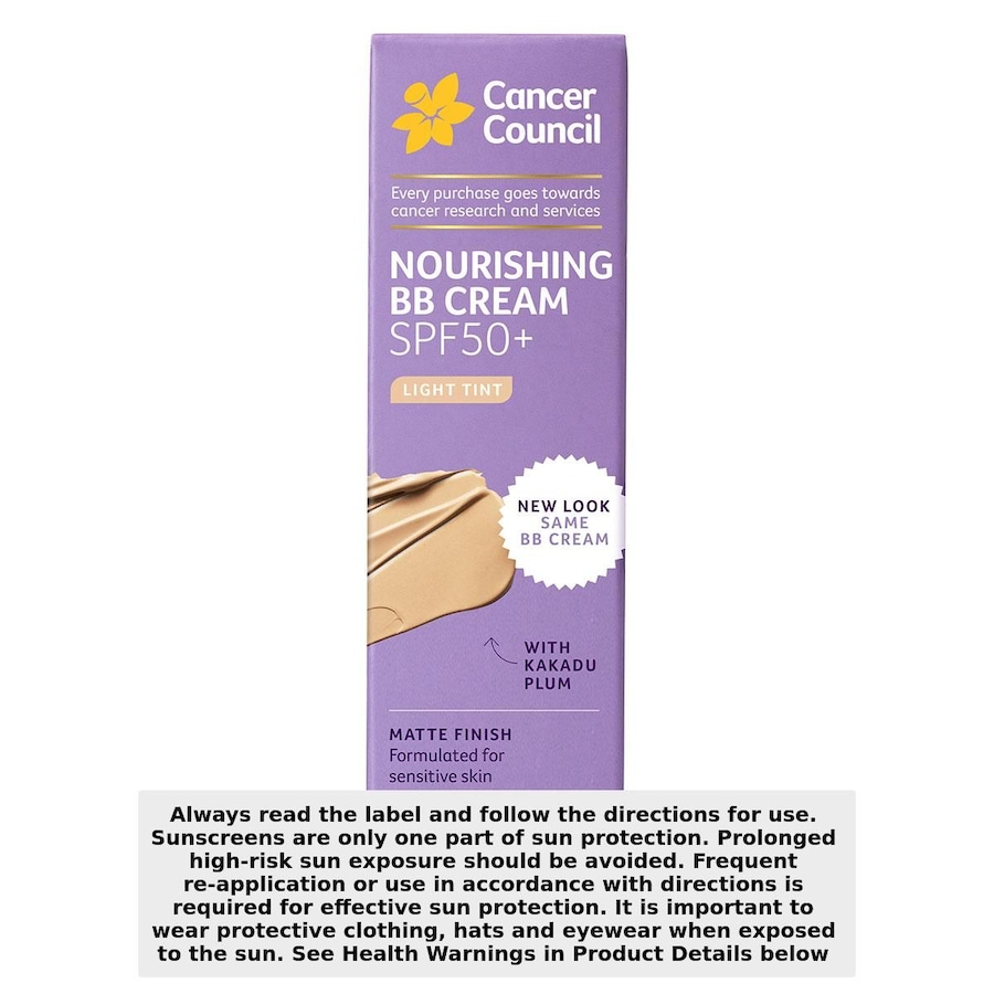 Cancer Council Face Day Wear BB Cream Light Tint SPF50+ 50ml