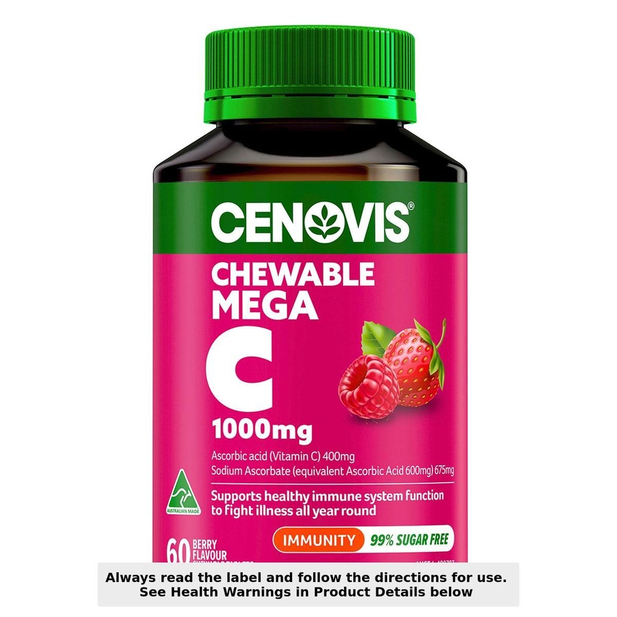 Cenovis Chewable Mega Vitamin C 1000mg Berry 60 Tablets