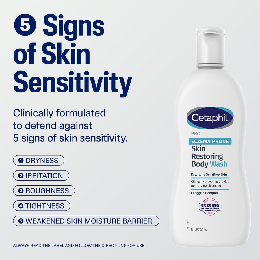 Cetaphil Pro Eczema Prone Skin Restoring Body Wash 295ml