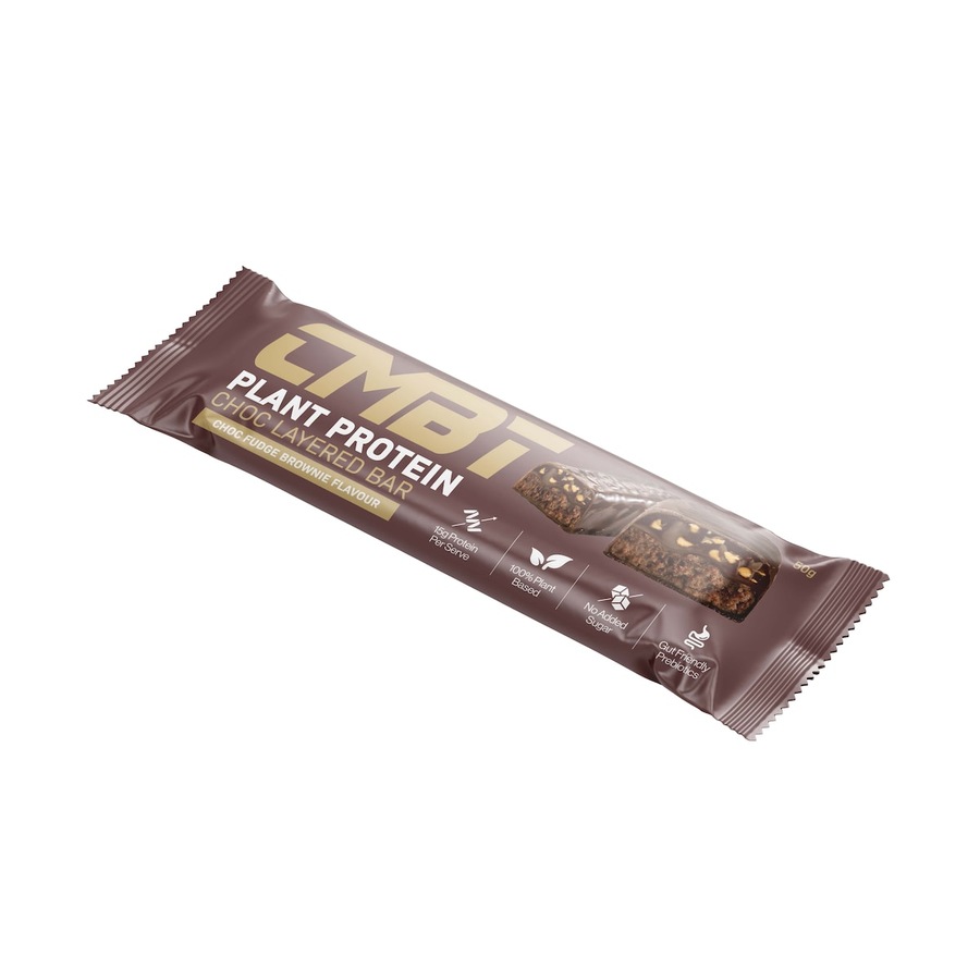 CMBT Layered Plant Protein Bar - Chocolate Fudge 12 x 50g
